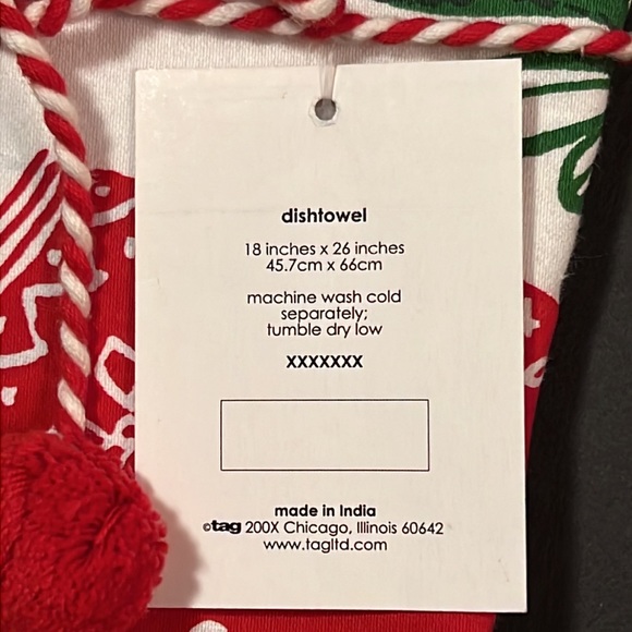 Polar bear mugs & matching dish towel-ready for gift with pompom string tie-NWT - Picture 10 of 11